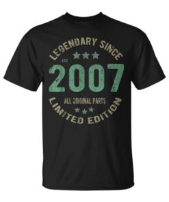 17 Years Old Birthday Legend Since 2007 -Intage 17 Birthday Unisex T-Shirt