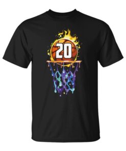 20th Birthday Basketball Gift For Player Number 20 Unisex T-Shirt