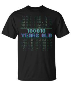 34th Birthday 34 Years Computer Binary Code Coder Unisex T-Shirt