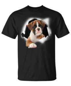 3D Boxer Dog In Dog Lover Shirt Unisex T-Shirt