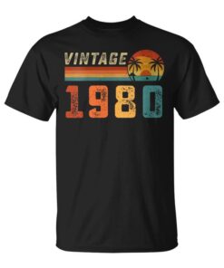 44th Birthday Gift For Men And It's Palm Retrointage 1980 Neck Unisex T-Shirt