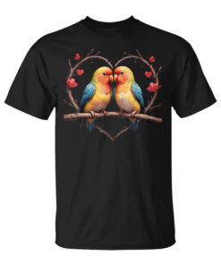 Agapornis In A Heart Shaped Hug Unisex T-Shirt