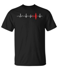 Airplane Heartbeat Airplane Fighter Plane Fighter Gift Unisex T-Shirt