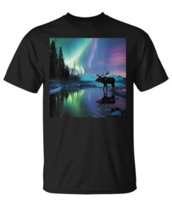 Alaska Northern Lights Aesthetic Core Photographic Souvenir Unisex T-Shirt