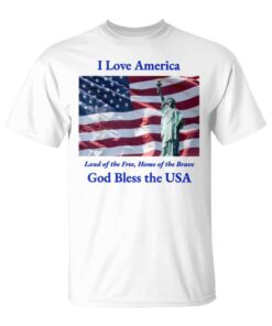 American Flag With Statue Of Liberty United States Patriotic American Unisex T-Shirt