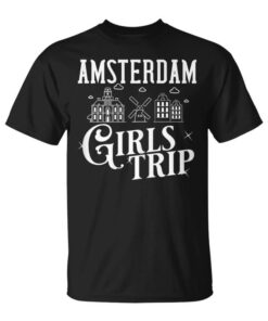 Amsterdam Netherlands City Trip Skyline Map Travel Unisex T-Shirt