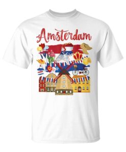 Amsterdam Outfit Idea for Kids and Holland Netherlands Flag Unisex T-Shirt