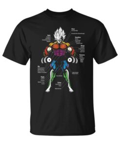 Anatomy Diagram Muscle Chart Train Insaiyan Anime Gym Unisex T-Shirt