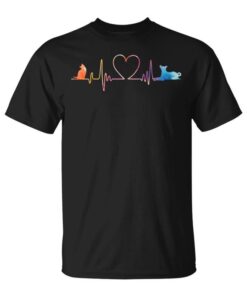 Animal Heartbeat Cat Dog Lover Unisex T-Shirt