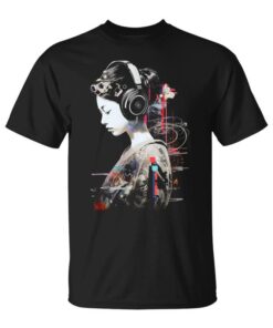 Anime Drawing Is Geometric Graphic Art Heaphone Anime Unisex T-Shirt