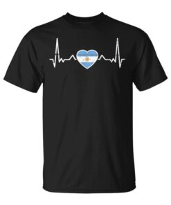 Argentinaintage Heartbeat Argentine Flag Unisex T-Shirt