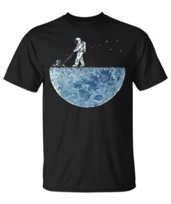 Astronaut Mowing The Moon Lawn Unisex T-Shirt
