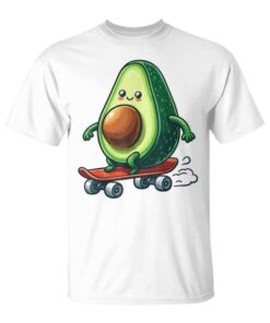 Avocado Rides a Skateboard Unisex T-Shirt