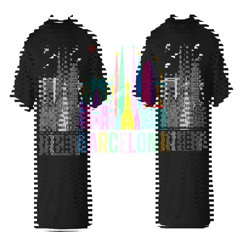 Barcelona-City-Landscape-Attractions-Architecture-Spain-Unisex-T-Shirt