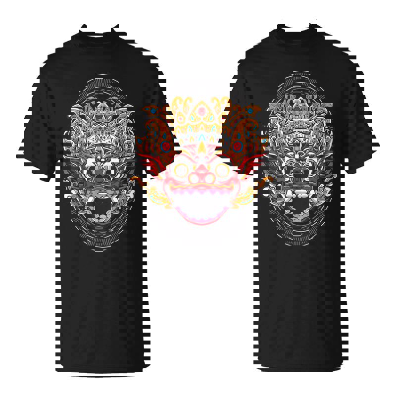 Barong-Mask-Bali-Rangda-Indonesia-Ubud-Gift-Souvenir-Unisex-T-Shirt