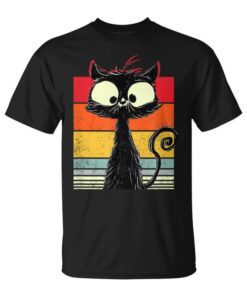 Black Cat Funny Male Cat Retro Cat Unisex T-Shirt