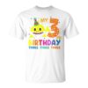 Boys My 3rd Birthday Shark Gifts For Boys Kids Unisex T-Shirt