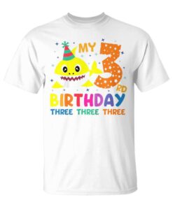 Boys My 3rd Birthday Shark Gifts For Boys Kids Unisex T-Shirt