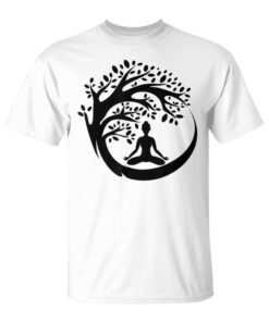 Buddha Yoga Laida Tree Meditation Symbol Fractal Art Unisex T-Shirt
