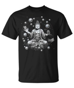 Buddha Zen Meditation Retro 1970'S Hippie Cosmicibes Neck Unisex T-Shirt