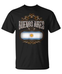 Buenos Aires With Argentine Flag Unisex T-Shirt