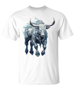 Bull Painting Animal Zoo Abstract Art Portrait Bull Unisex T-Shirt