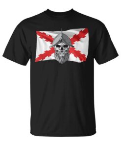 Burgundy Cross Soldier Skull Military Unisex T-Shirt