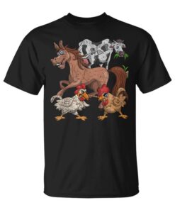 Caballoaca Chicken Kids Gift Funny Farm Animal Unisex T-Shirt