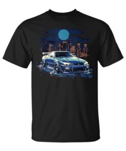 Car Enthusiast Blue Gt R 34 Skyline Jdm Unisex T-Shirt
