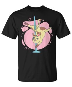 Cat Casual Pole Dance Graphic Unisex T-Shirt