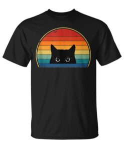 Cat Retrointage Funny Black Cat Shirt Retro Style Cat Love Sleeveless Unisex T-Shirt