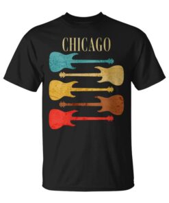 Chicago Concert Rock Music Festival Guitars Illinois Band Il Cuello Unisex T-Shirt
