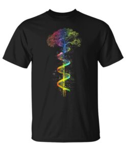 Colorful Dna Graphic Tree Unisex T-Shirt