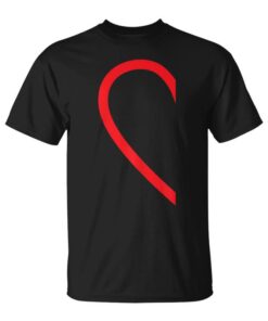 Couple Shirt With Half Heart For The Left Hand Unisex T-Shirt