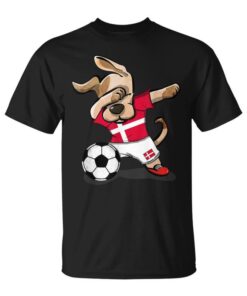 Dabbing Dog Denmark Football Danish Flag Football Unisex T-Shirt