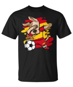 Dabbing Dog Spain Soccer Fans Jersey Spain Soccer Lovers Unisex T-Shirt