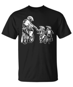 Dad Pilot Motorcycle Dirt Motocross Father Son Biker Riding Unisex T-Shirt