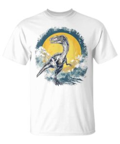 Deinonychus Dinosaur Motif Illustration Deinonychus Unisex T-Shirt
