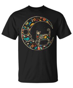 Dia De Los Muertos Cat Moon Unisex T-Shirt