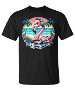 Dj Flamingo With Headphones Funny Flamingo Men Is Boys Unisex T-Shirt
