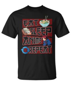Eat Sleep Anime Repeat Funny Japanese Sushi Anime Gift Unisex T-Shirt