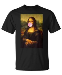 Enjoy Wear Sarcastic French Mona Lisa Chewing Bubble Gum Fun Unisex T-Shirt
