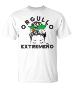 Extremadura Pride Ribbon Flag Extremadura Messy Bun Unisex T-Shirt