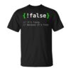 False Funny Gift Computer Programmer Coding Unisex T-Shirt