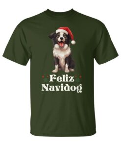 Feliz Navidog Christmas Dog Border Collie Unisex T-Shirt