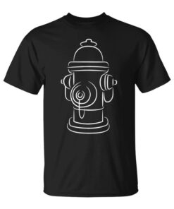 Fire Hydrant Drawing Firefighters Volunteers Unisex T-Shirt