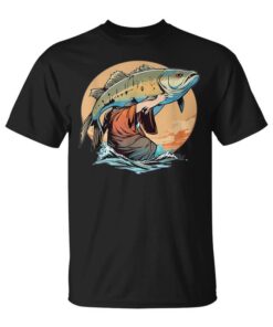 Fisherman With Huge Fish In The Sea Unisex T-Shirt