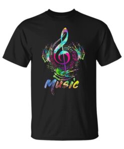 Funky Colorful Music With Musical Notes Unisex T-Shirt