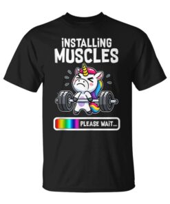 Funny Cute Unicorn For Workout Gym Fitness Weightlifting Gift Tank Top Unisex T-Shirt