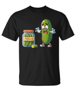 Funny Pickle Surprise With A Cucumber And A Jar For Pickle Lovers Unisex T-Shirt